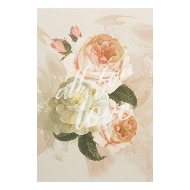 Tavlor modernt Roses - All for Love