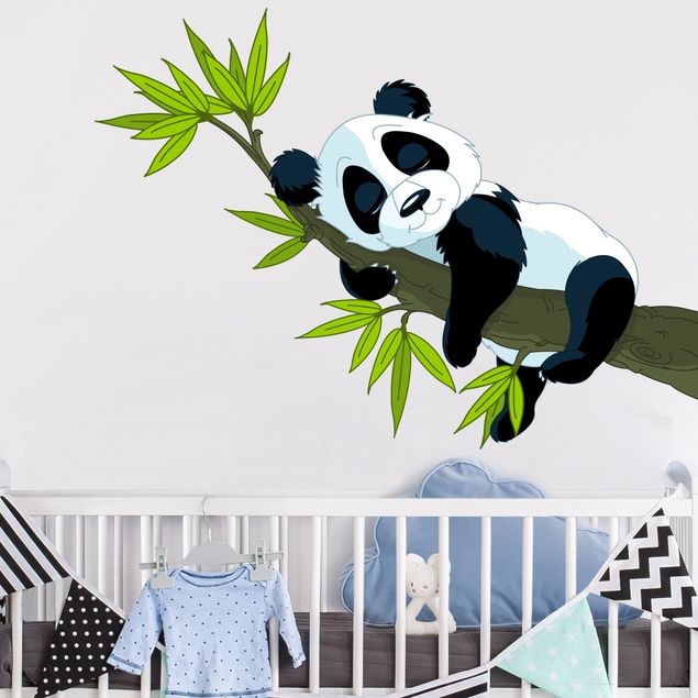 Wallstickers djungel Sleeping panda