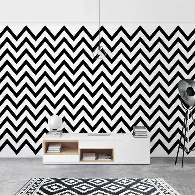Kök dekoration Black And White Zigzag