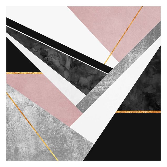 Tavlor Elisabeth Fredriksson Black And White Geometry With Gold