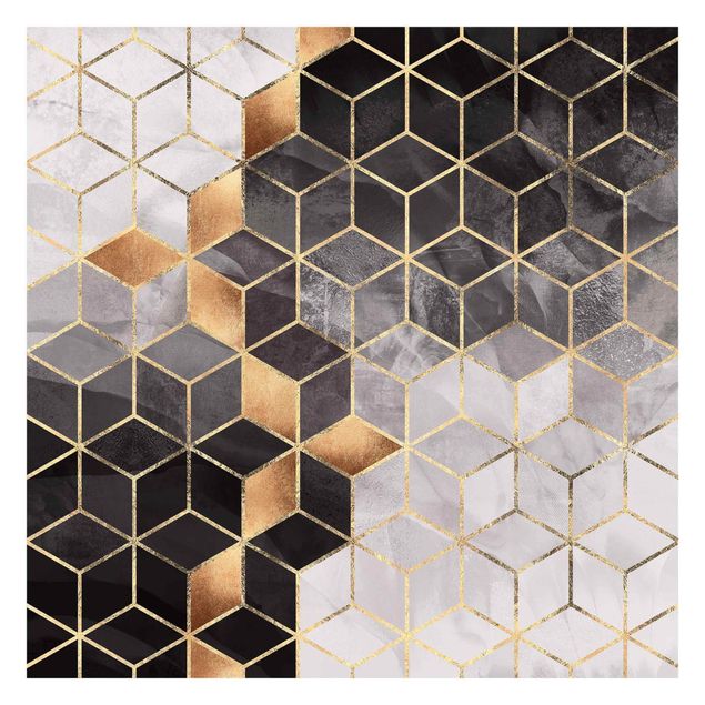 Tavlor Elisabeth Fredriksson Black And White Golden Geometry