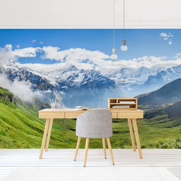 Fototapeter arkitektur och skyline Swiss Alpine Panorama