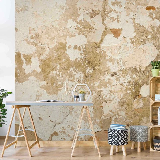 Tapeter industriell Shabby Wall In Beige