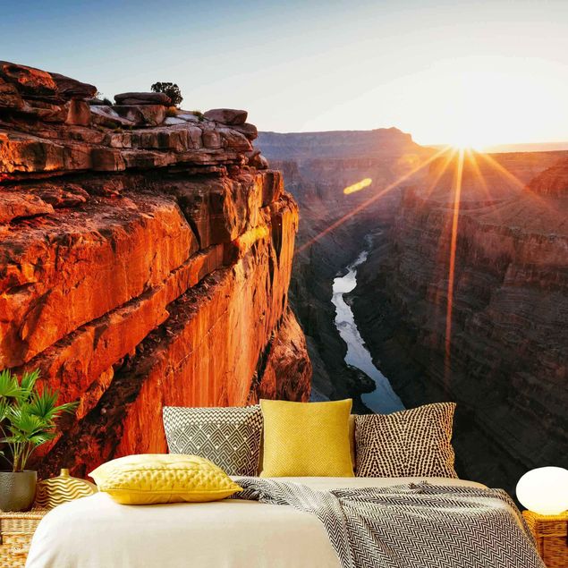 Fototapeter landskap Sun In Grand Canyon