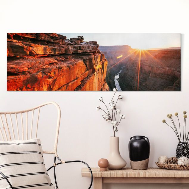 Tavlor landskap Sun In Grand Canyon