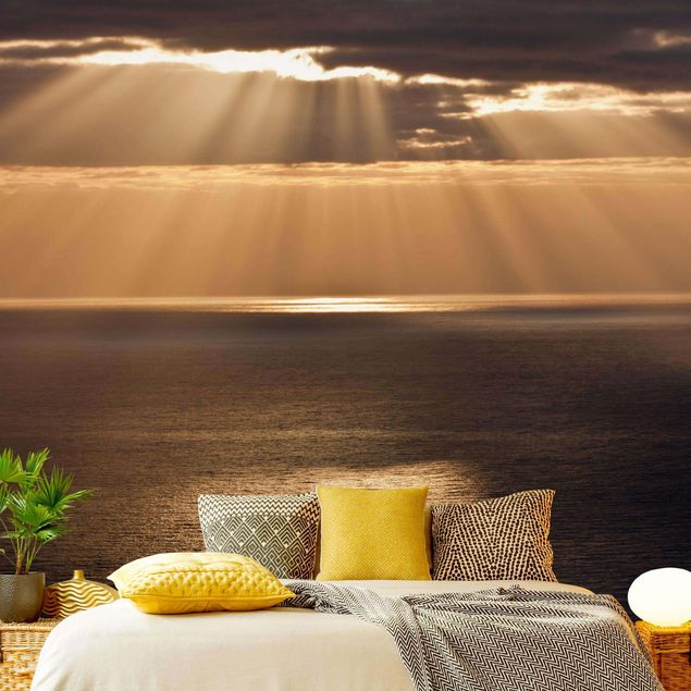 Tapeter modernt Sun Beams Over The Ocean