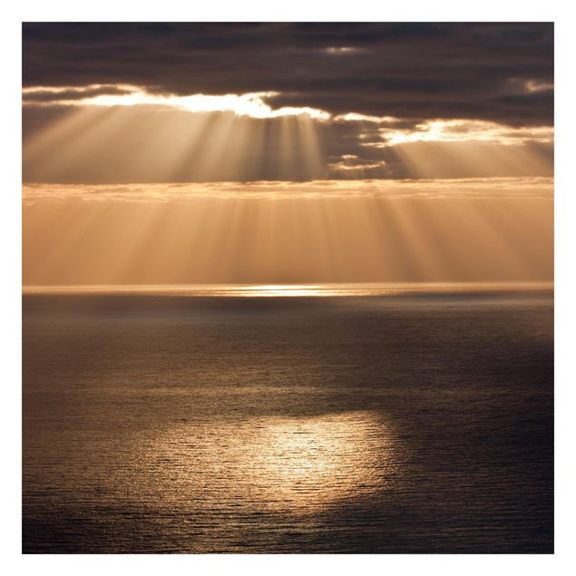 Tapeter Sun Beams Over The Ocean