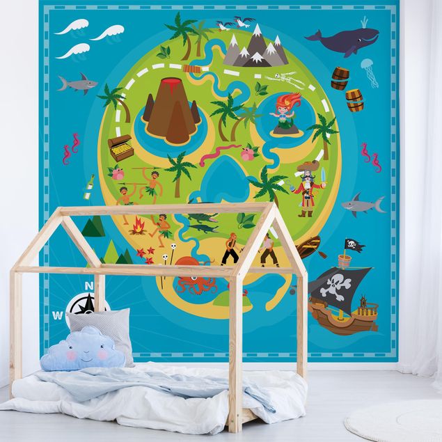 Tapeter modernt Playoom Mat Pirates - Welcome To The Pirate Island