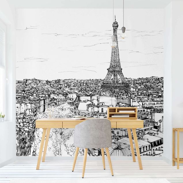 Fototapeter arkitektur och skyline City Study - Paris