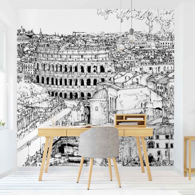 Fototapeter arkitektur och skyline City Study - Rome