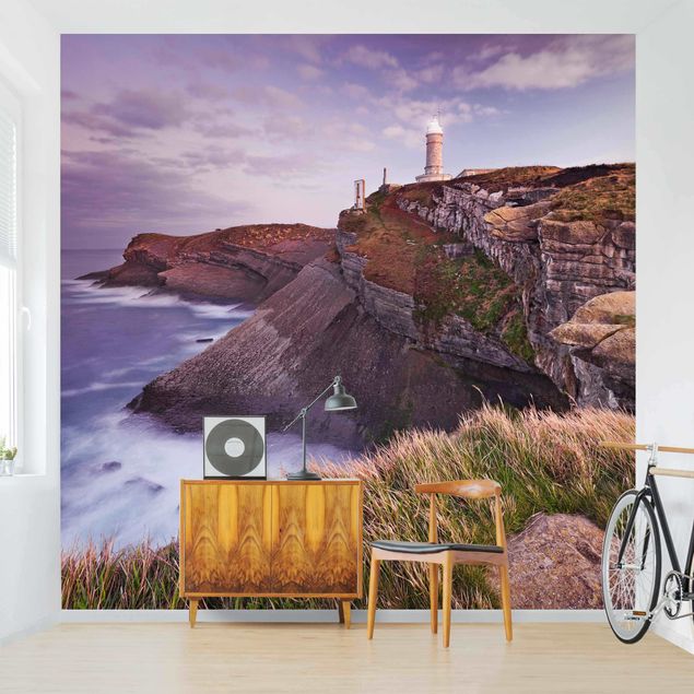 Fototapeter landskap Cliffs And Lighthouse