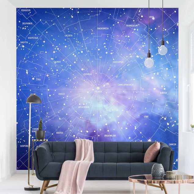 Fototapeter sky Stelar Constellation Star Chart