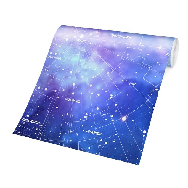 Fototapeter världskartor Stelar Constellation Star Chart