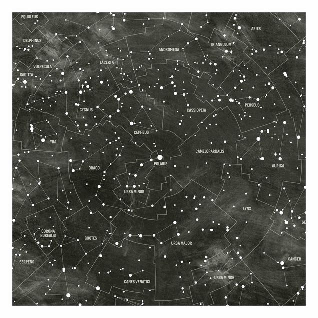 Tapeter Map Of Constellations Blackboard Look