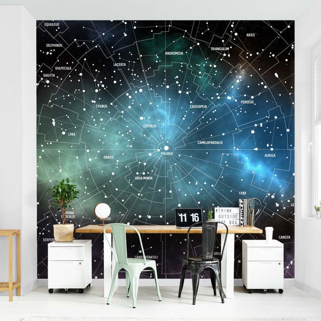 Kök dekoration Stellar Constellation Map Galactic Nebula