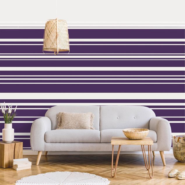 Kök dekoration Stripes On Purple Backdrop