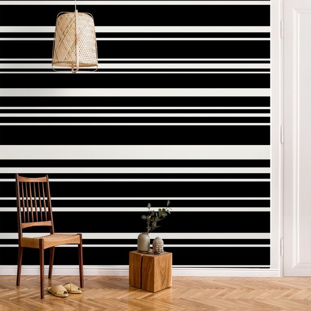 Kök dekoration Stripes On Black Backdrop