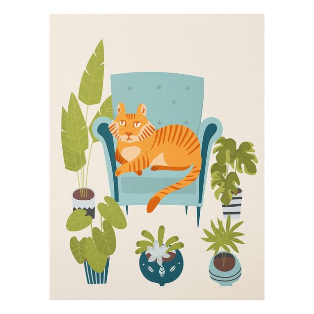 Tavlor modernt Domestic Mini Tiger Illustration