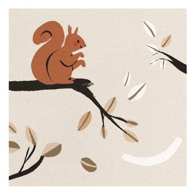 Tavlor brun Cute Animal Illustration - Squirrel