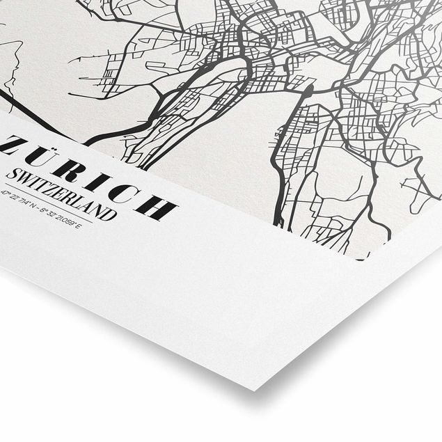 Tavlor Zurich City Map - Classic