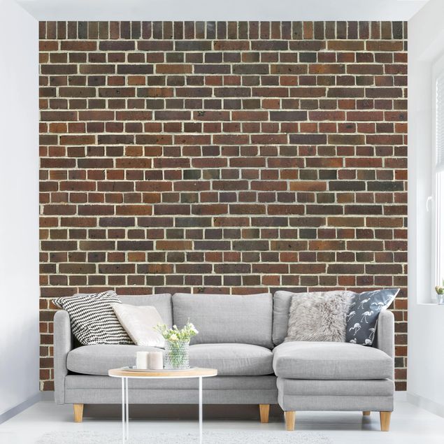 Fototapeter London Brick Wall Reddish Brown