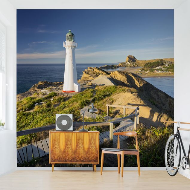 Fototapeter fyrar Castle Point Lighthouse New Zealand