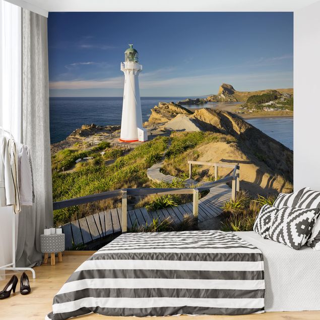 Fototapeter landskap Castle Point Lighthouse New Zealand