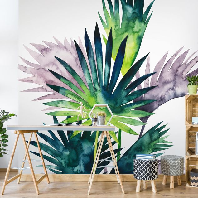 Tapeter modernt Exotic Foliage - Fan Palm