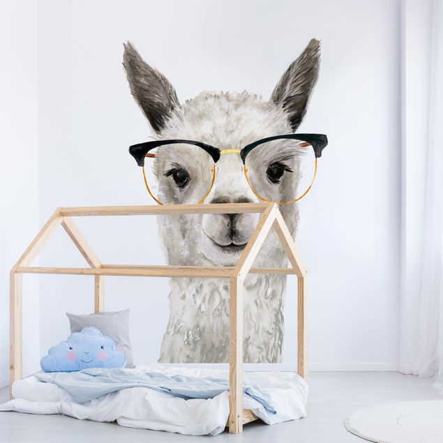 Tapeter modernt Hip Lama With Glasses I