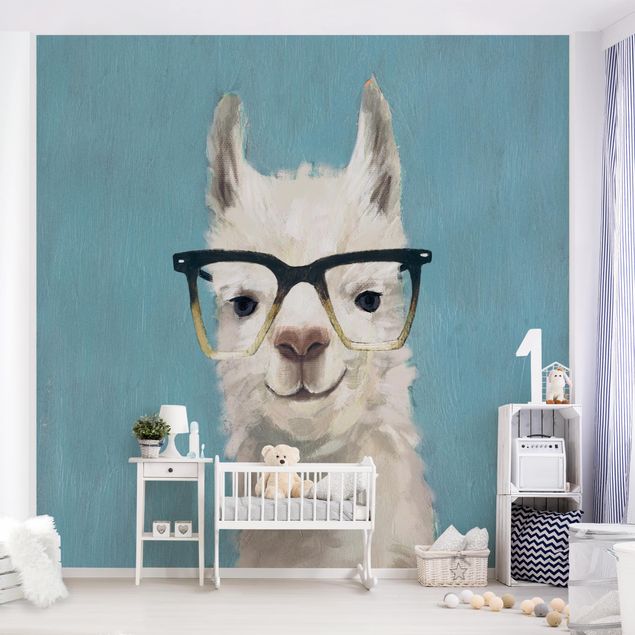 Inredning av barnrum Lama With Glasses IV