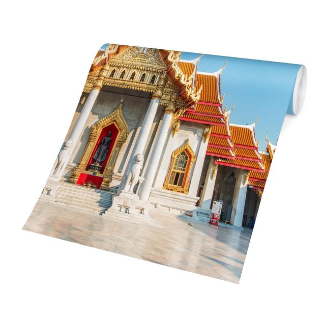 Fototapeter blå Temple In Bangkok