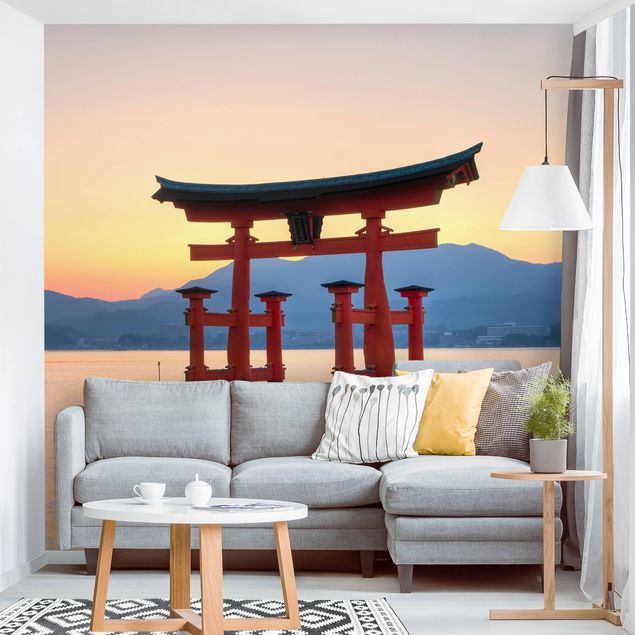 Fototapeter arkitektur och skyline Torii At Itsukushima