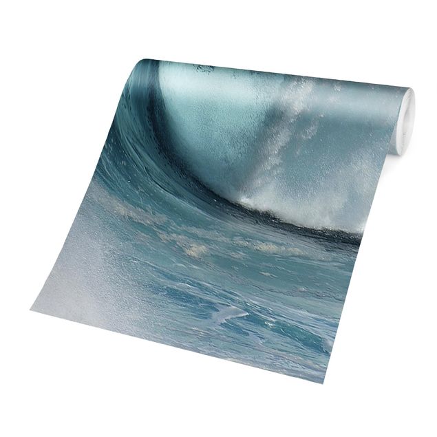 Fototapeter blå Raging Waves
