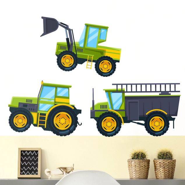 Wallstickers bilar Tractor and Co