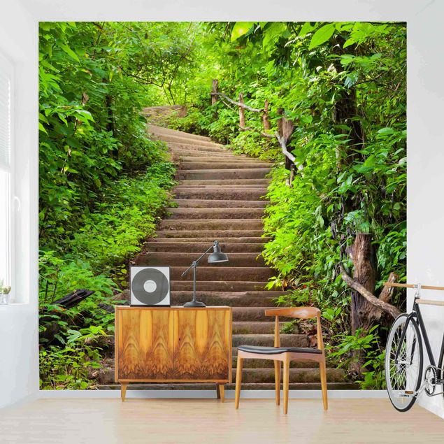 Fototapeter landskap Stairs In The Woods