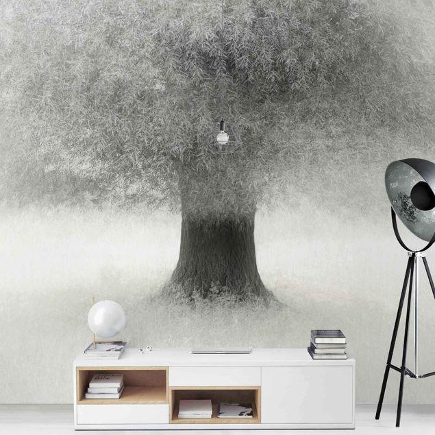 Fototapeter skogar Dreaming Tree In White