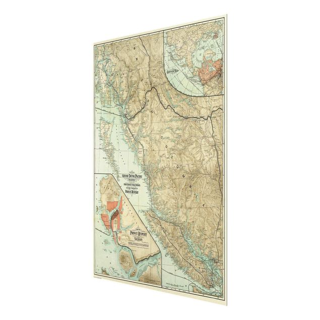 Tavlor Andrea Haase Vintage Map British Columbia