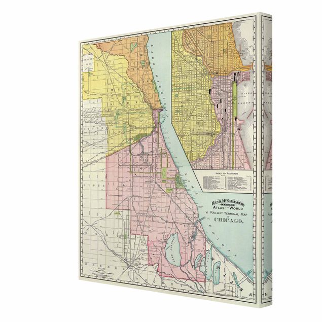 Tavlor Andrea Haase Vintage Map Chicago