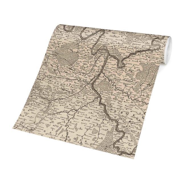 Fototapeter beige Vintage Map France