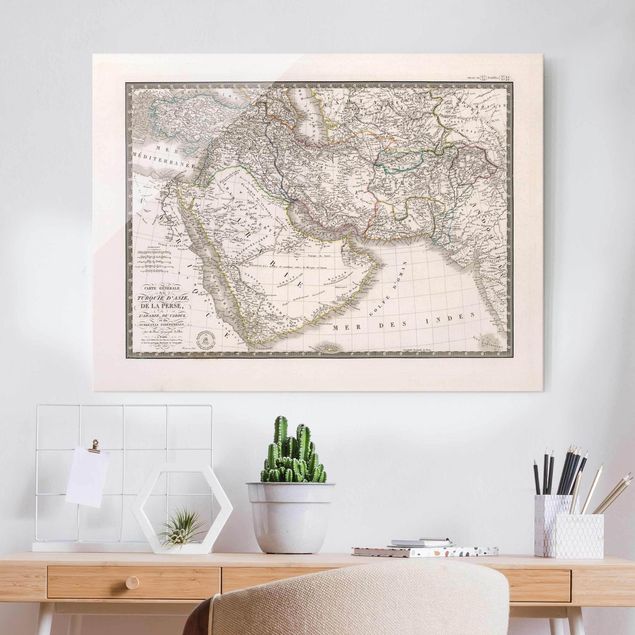Kök dekoration Vintage Map In The Middle East