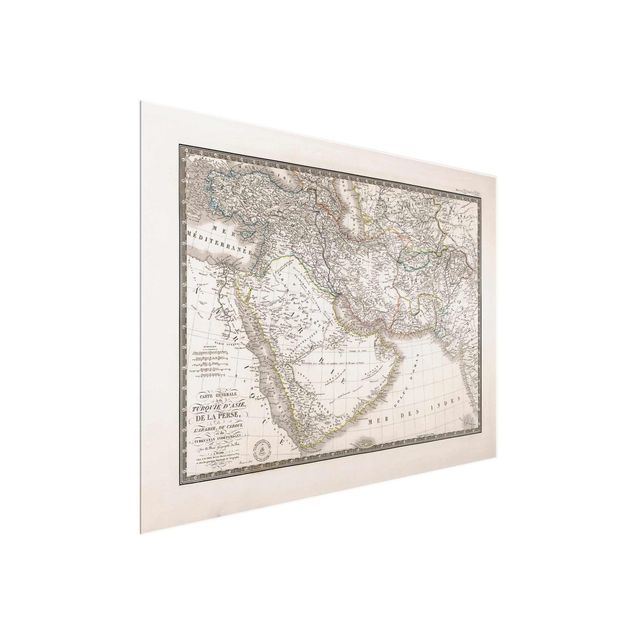 Tavlor världskartor Vintage Map In The Middle East