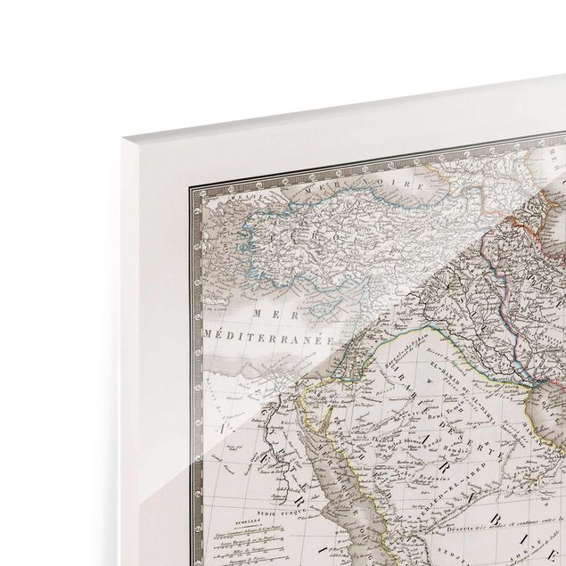 Glas Magnettavla Vintage Map In The Middle East