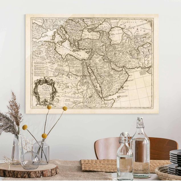 Kök dekoration Vintage Map The Middle East