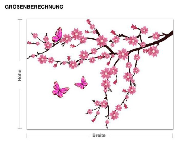 Kök dekoration Branch With Cherry Blossoms