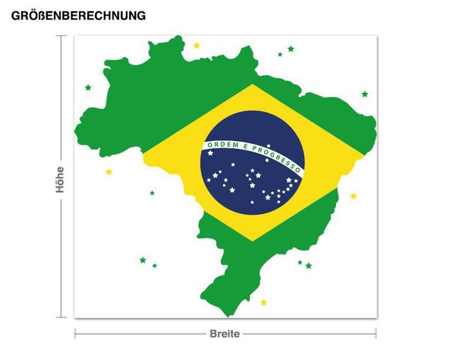 Wallstickers fotboll BRAZIL