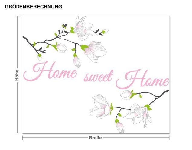 Kök dekoration Home Sweet Home With Magnolias