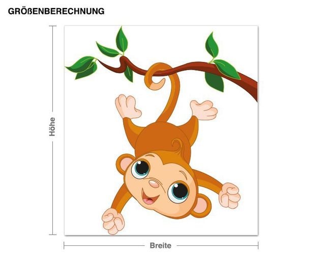 Wallstickers djungel Climbing Monkey