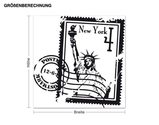 Autocolantes de parede New York Stamp New York