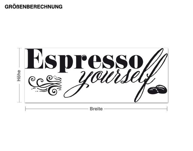 Autocolantes de parede café Espresso yourself