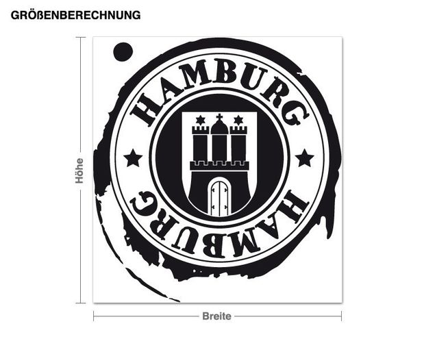 Wallstickers Tyskland Hamburg Logo Design